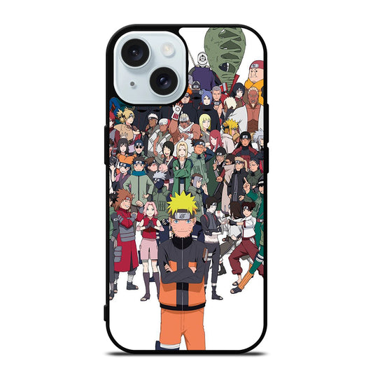 NARUTO ANIME ALL CHARACTERS 1 iPhone 15 Case Cover