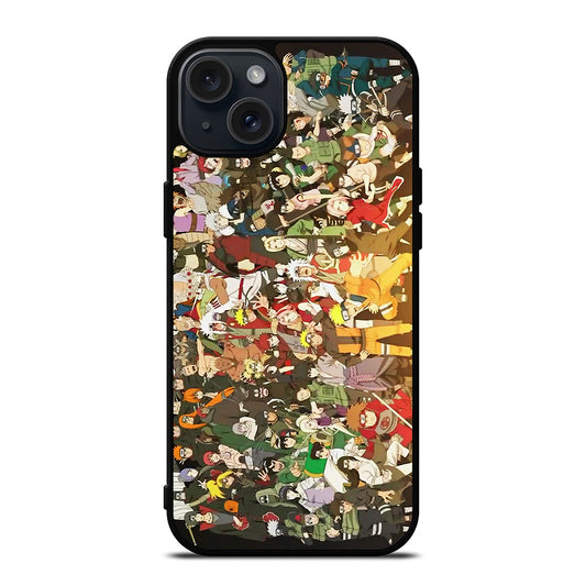 NARUTO ANIME ALL CHARACTERS 2 iPhone 15 Plus Case Cover