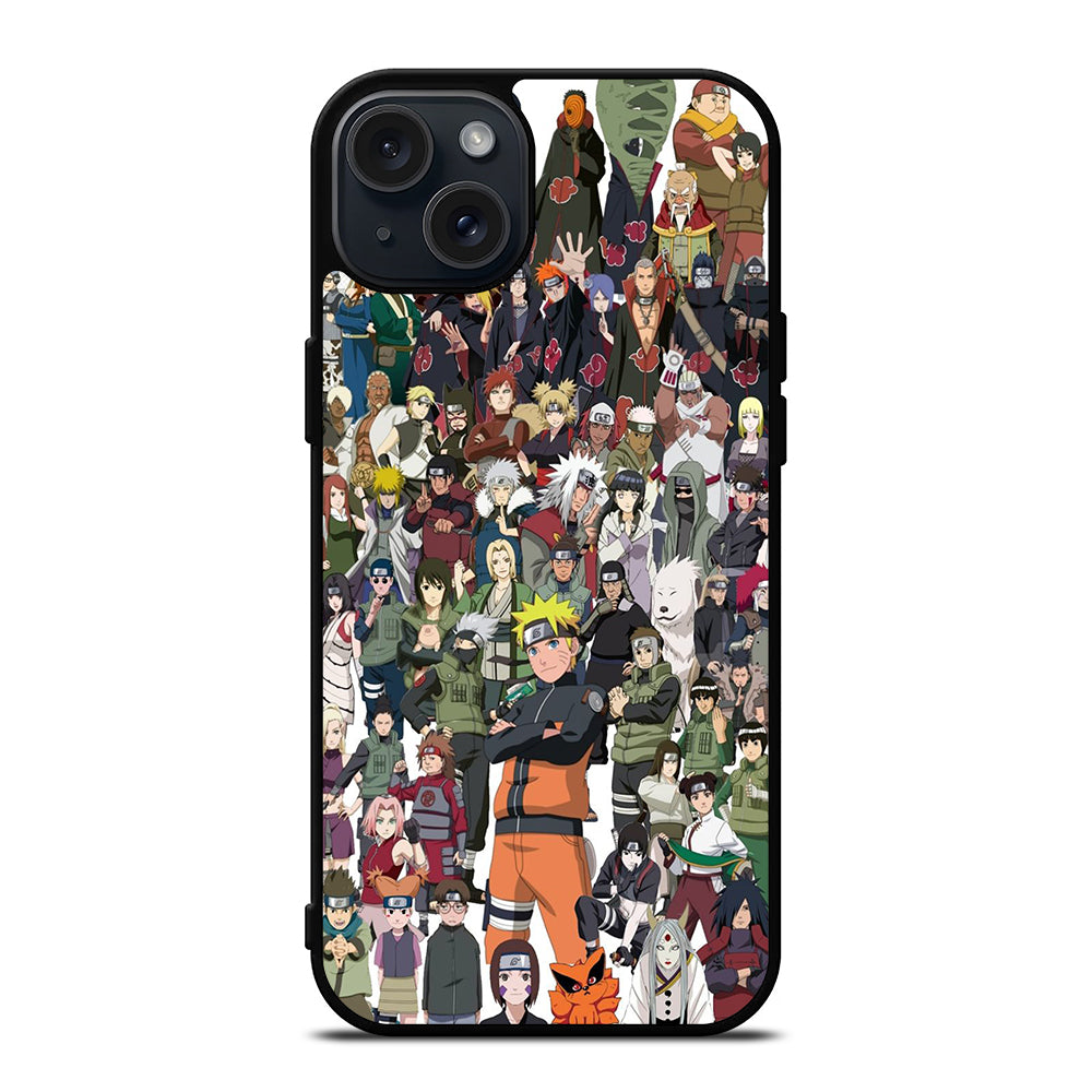 NARUTO ANIME ALL CHARACTERS 3 iPhone 15 Plus Case Cover
