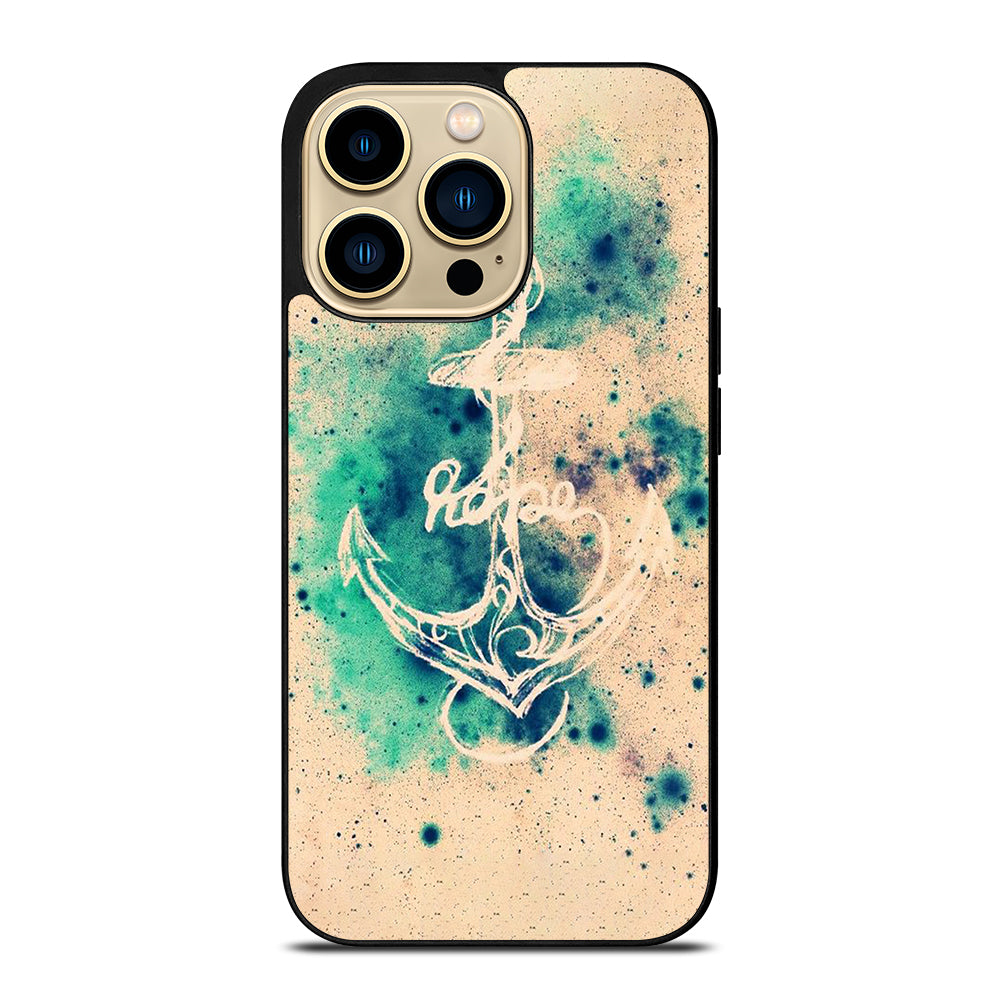 NAUTICAL ANCHOR ART LOGO iPhone 14 Pro Max Case Cover