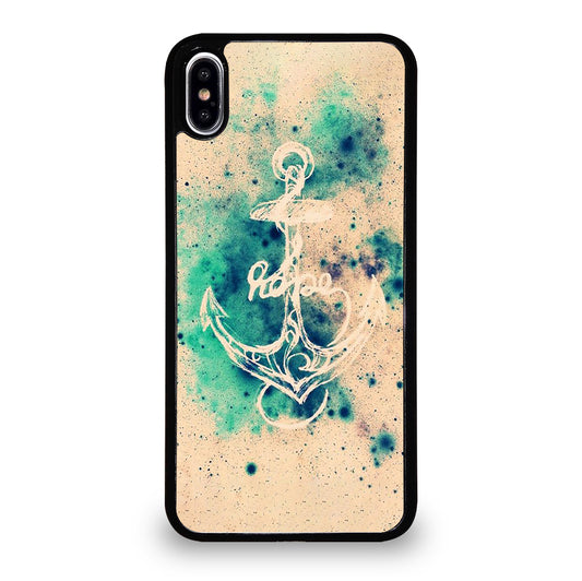 NAUTICAL ANCHOR ART LOGO iPhone XS Max Case Cover