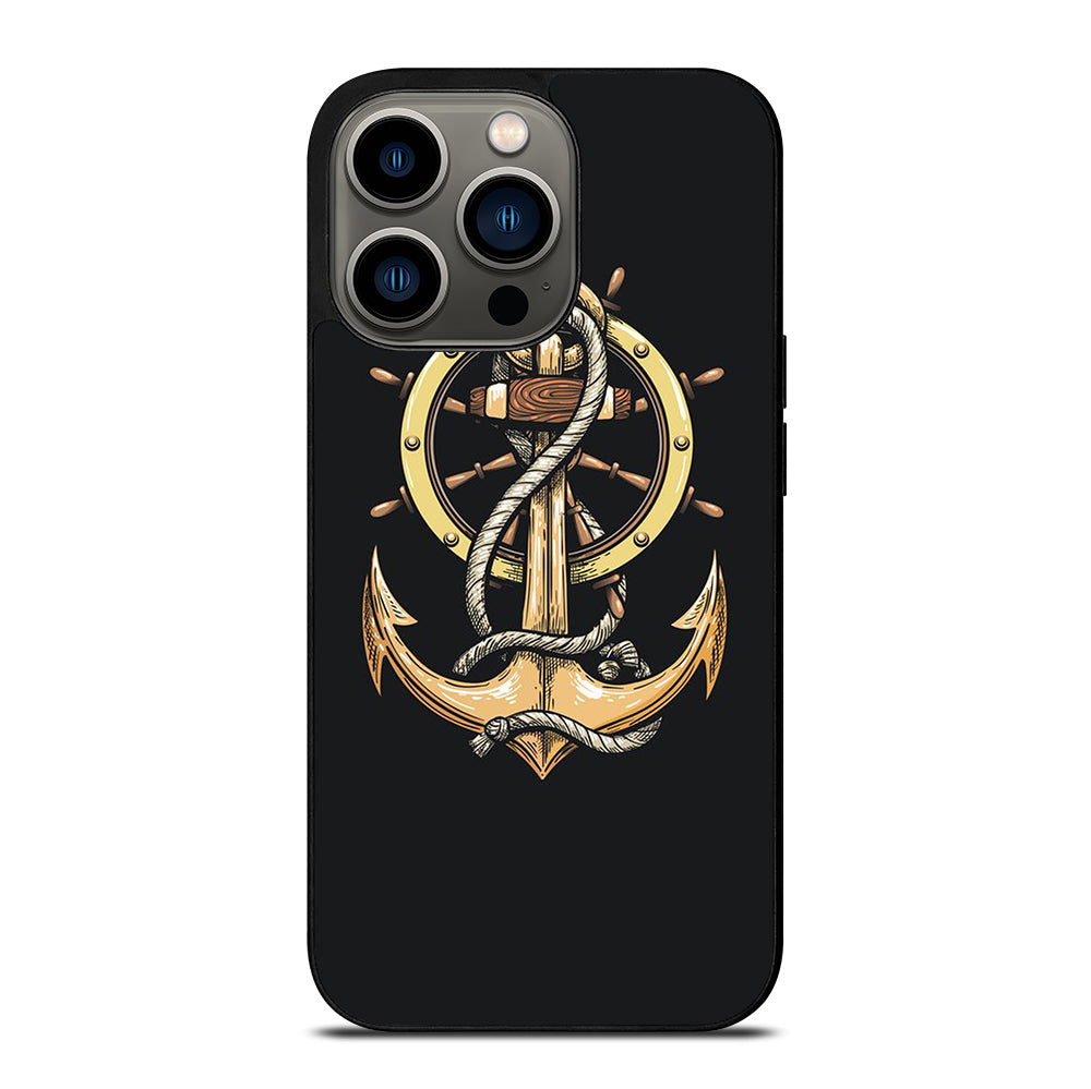 NAUTICAL ANCHOR EMBLEM iPhone 13 Pro Case Cover