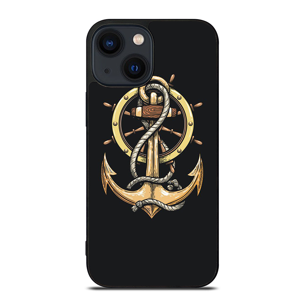 NAUTICAL ANCHOR EMBLEM iPhone 14 Plus Case Cover
