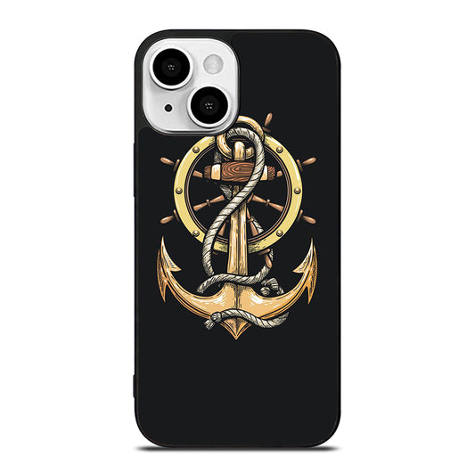 NAUTICAL ANCHOR EMBLEM iPhone 13 Mini Case Cover