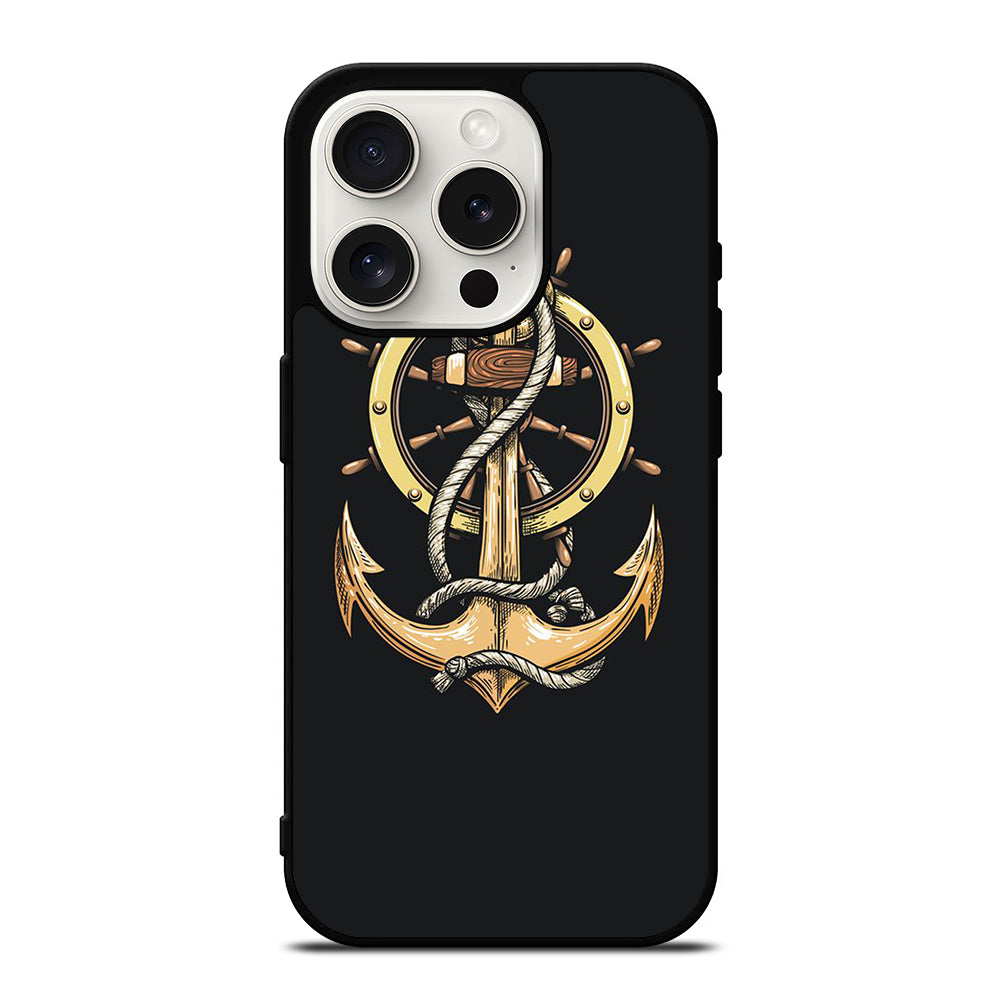 NAUTICAL ANCHOR EMBLEM iPhone 15 Pro Case Cover