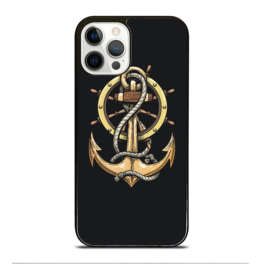 NAUTICAL ANCHOR EMBLEM iPhone 12 Pro Case Cover