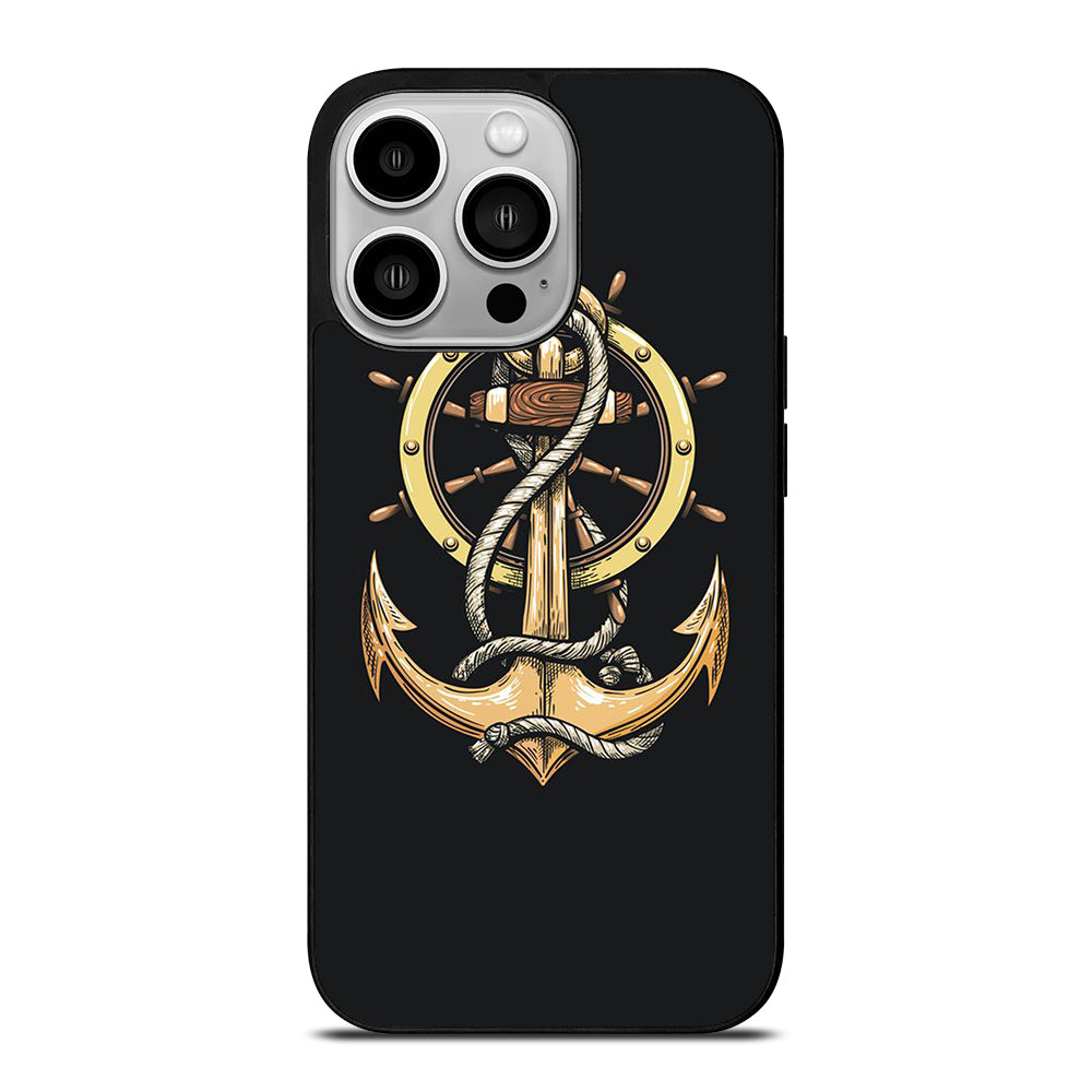 NAUTICAL ANCHOR EMBLEM iPhone 14 Pro Case Cover