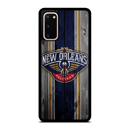 NEW ORLEANS PELICANS NBA WOODEN LOGO Samsung Galaxy S20 Case Cover