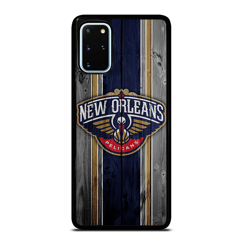NEW ORLEANS PELICANS NBA WOODEN LOGO Samsung Galaxy S20 Plus Case Cover