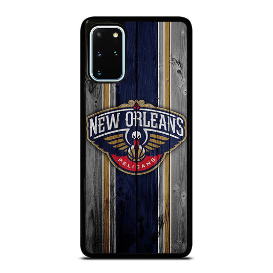 NEW ORLEANS PELICANS NBA WOODEN LOGO Samsung Galaxy S20 Plus Case Cover