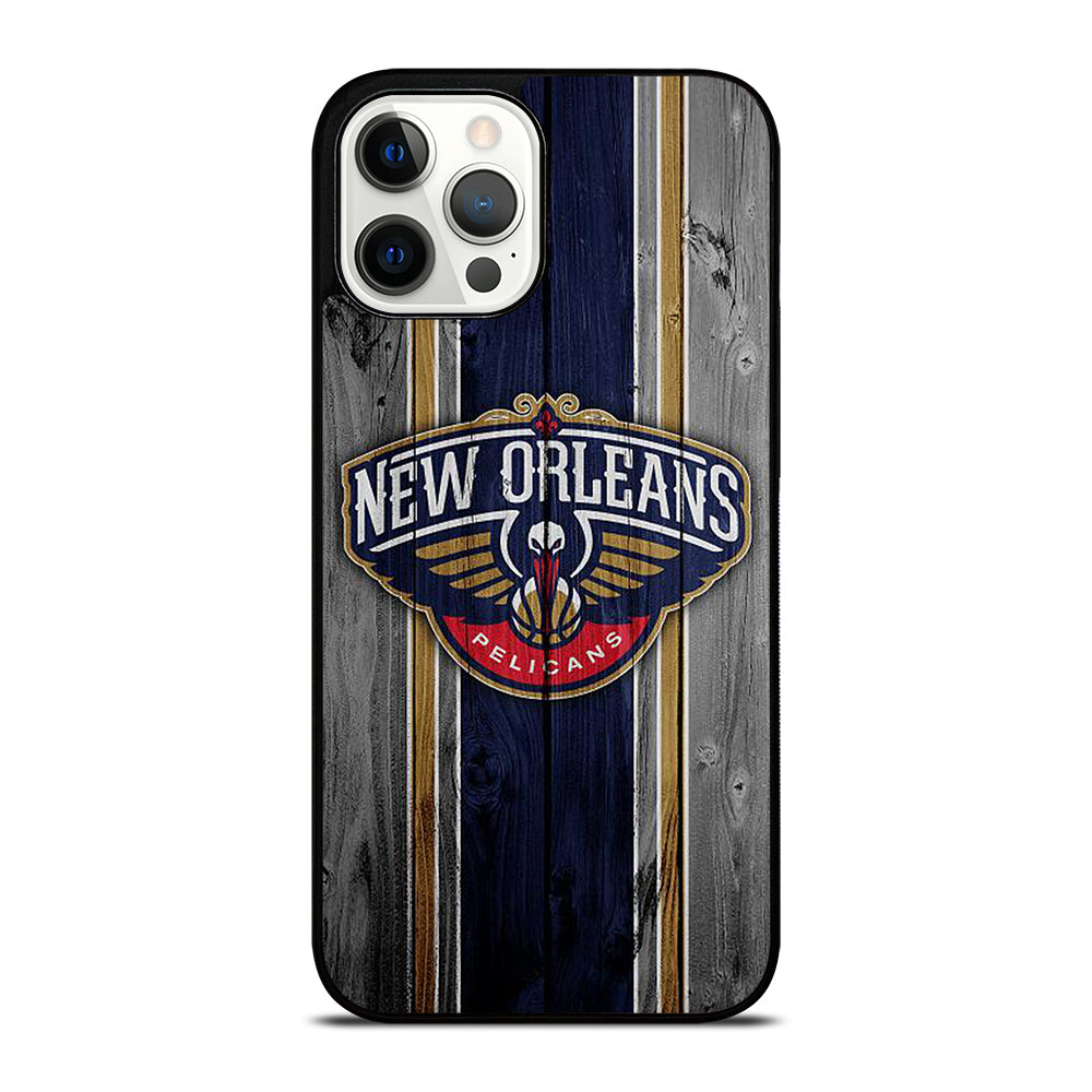 NEW ORLEANS PELICANS NBA WOODEN LOGO iPhone 12 Pro Max Case Cover