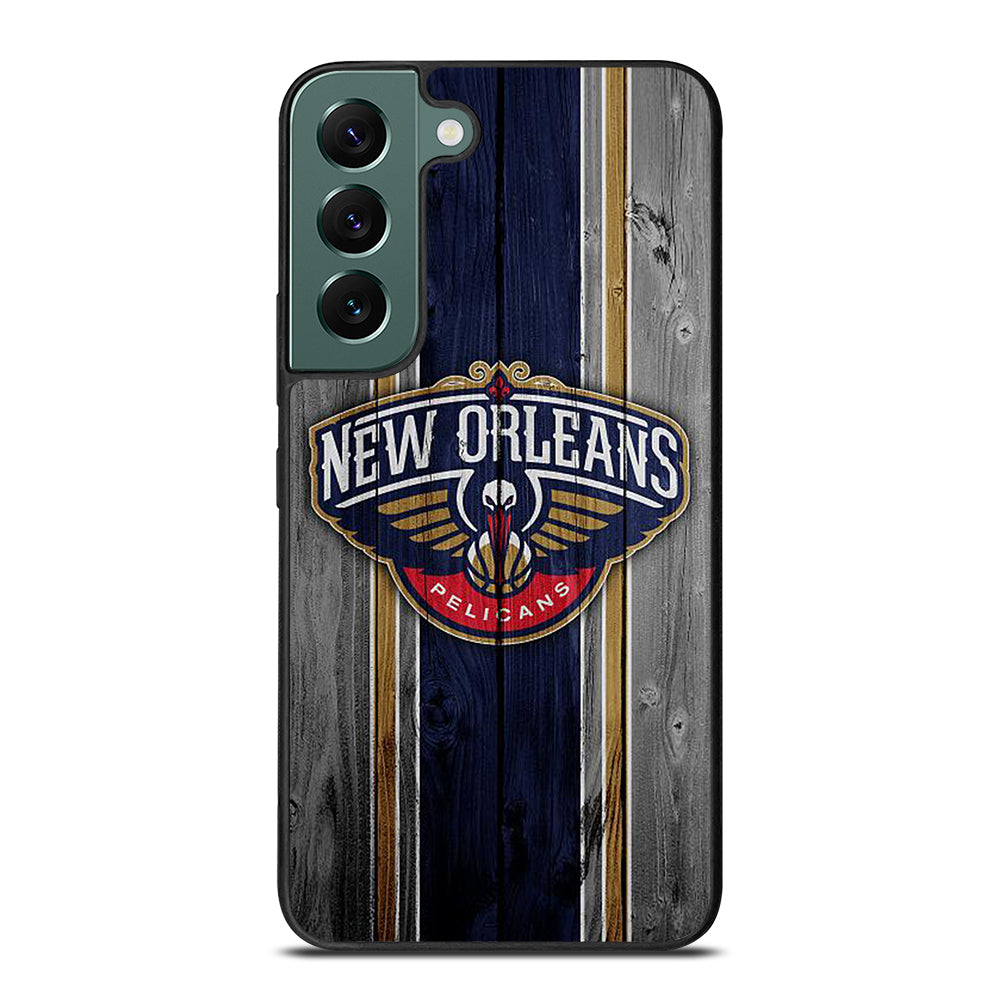 NEW ORLEANS PELICANS NBA WOODEN LOGO Samsung Galaxy S22 Case Cover
