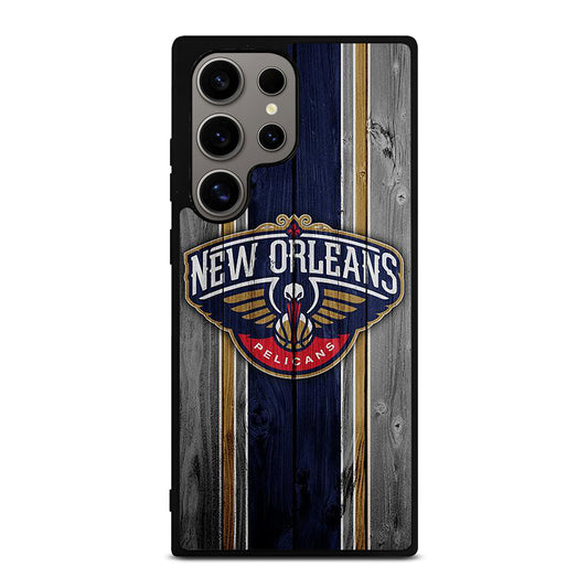 NEW ORLEANS PELICANS NBA WOODEN LOGO Samsung Galaxy S24 Ultra Case Cover
