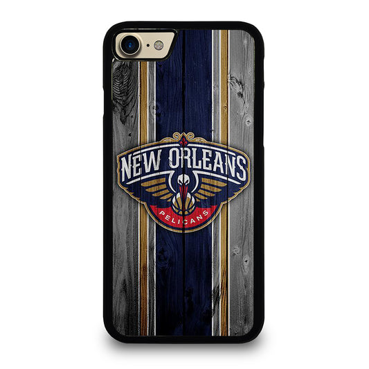 NEW ORLEANS PELICANS NBA WOODEN LOGO iPhone 7 / 8 Case Cover