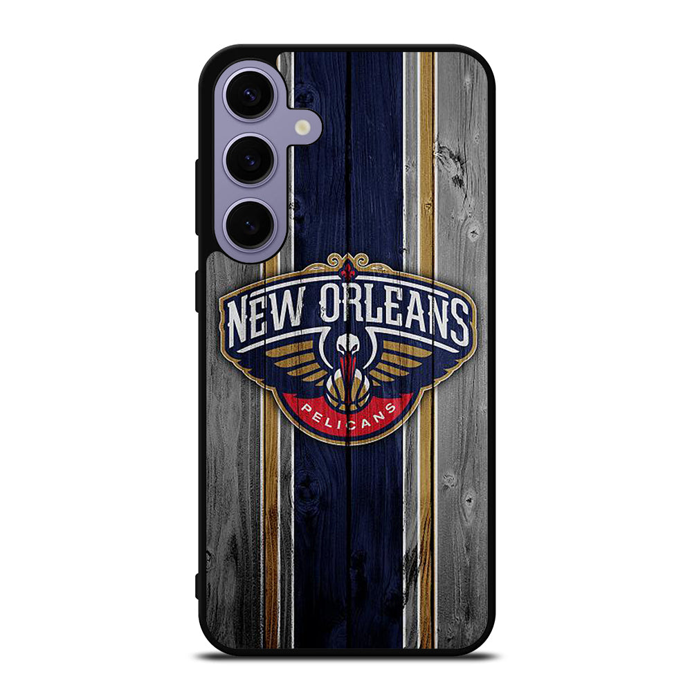 NEW ORLEANS PELICANS NBA WOODEN LOGO Samsung Galaxy S24 Plus Case Cover