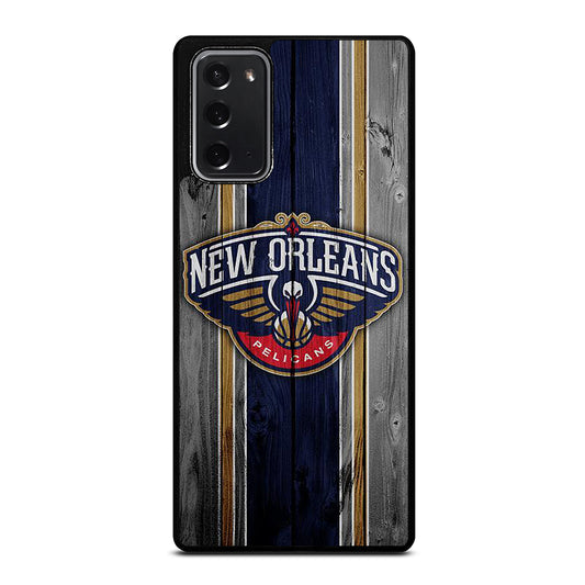 NEW ORLEANS PELICANS NBA WOODEN LOGO Samsung Galaxy Note 20 Case Cover