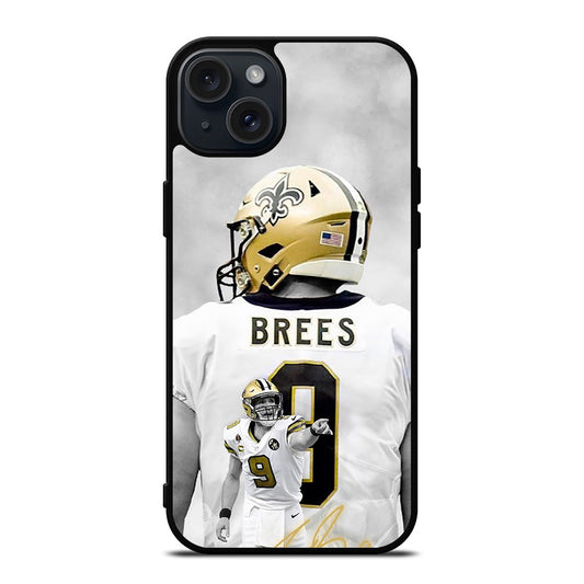 NEW ORLEANS SAINTS DREW BREES FOOTBALL iPhone 15 Plus Case Cover