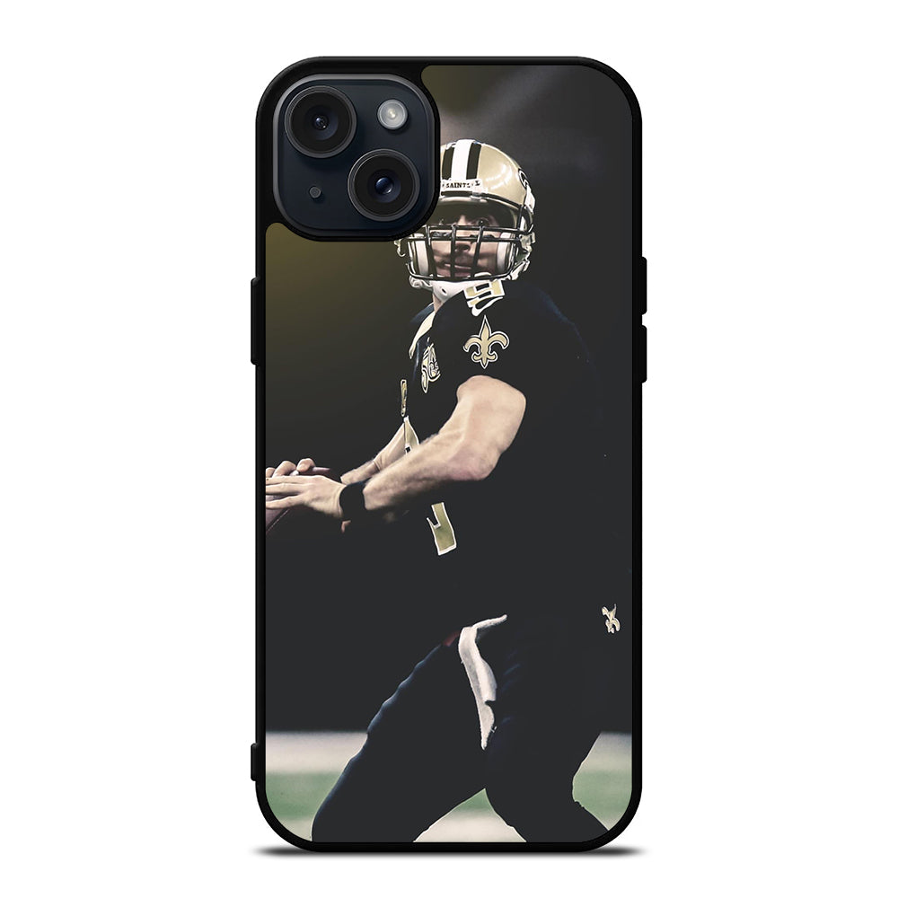 NEW ORLEANS SAINTS DREW BREES PLAYER iPhone 15 Plus Case Cover
