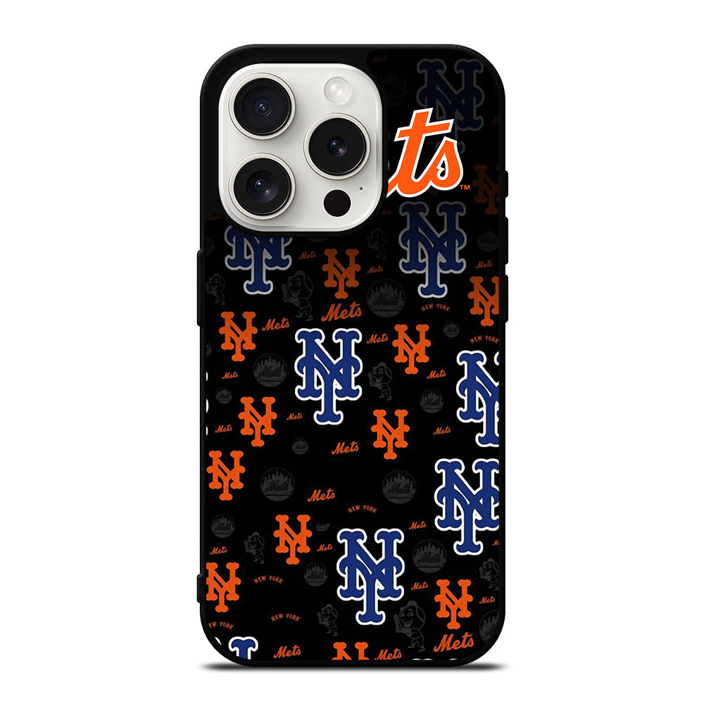 NEW YORK METS PATTERN LOGO iPhone 15 Pro Case Cover