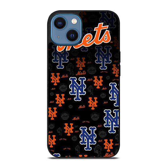 NEW YORK METS PATTERN LOGO iPhone 14 Case Cover