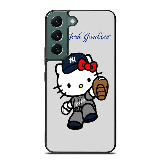 NEW YORK YANKEES HELLO KITTY CARTOON Samsung Galaxy S22 Case Cover