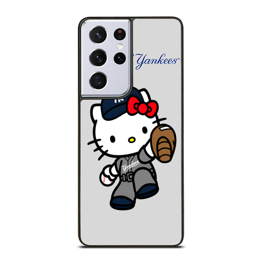NEW YORK YANKEES HELLO KITTY CARTOON Samsung Galaxy S21 Ultra Case Cover
