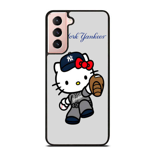 NEW YORK YANKEES HELLO KITTY CARTOON Samsung Galaxy S21 Case Cover