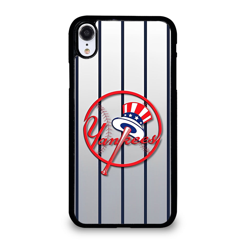 NEW YORK YANKEES STRIPE LOGO iPhone XR Case Cover