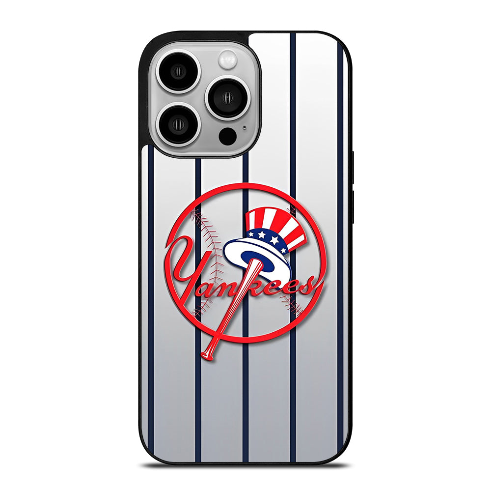 NEW YORK YANKEES STRIPE LOGO iPhone 14 Pro Case Cover