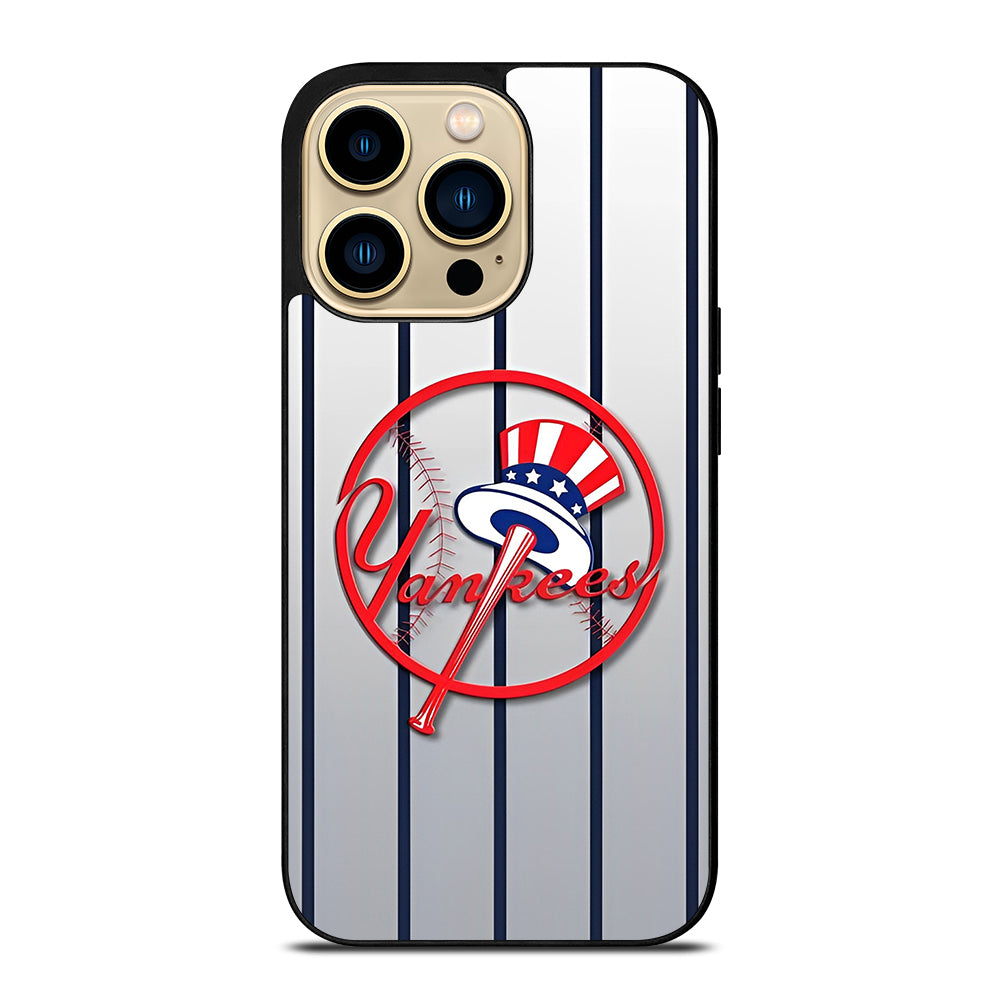 NEW YORK YANKEES STRIPE LOGO iPhone 14 Pro Max Case Cover