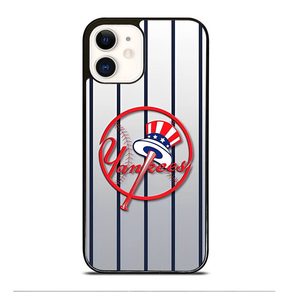 NEW YORK YANKEES STRIPE LOGO iPhone 12 Case Cover