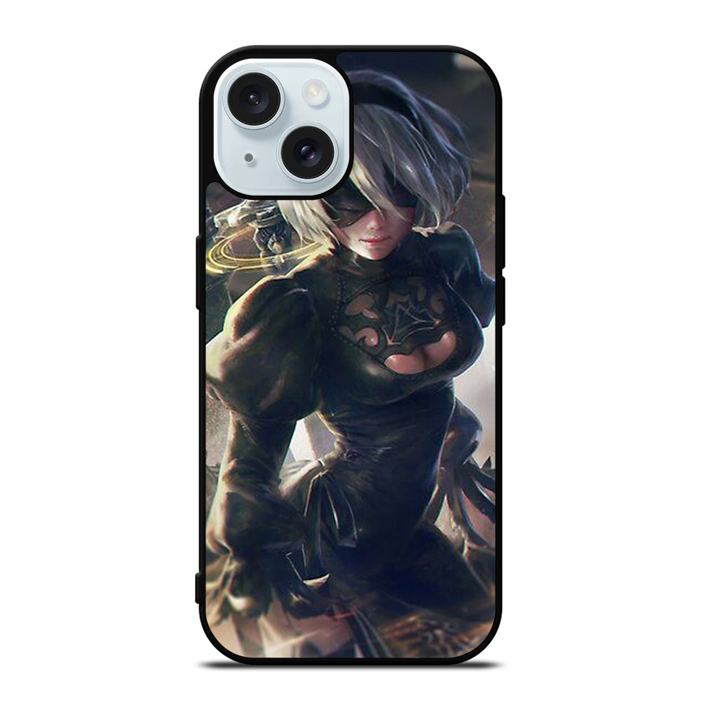 NIER AUTOMATA 2B ART iPhone 15 Case Cover