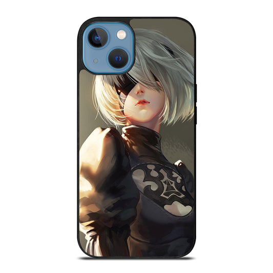 NIER AUTOMATA 2B FACE ANIME iPhone 13 Case Cover