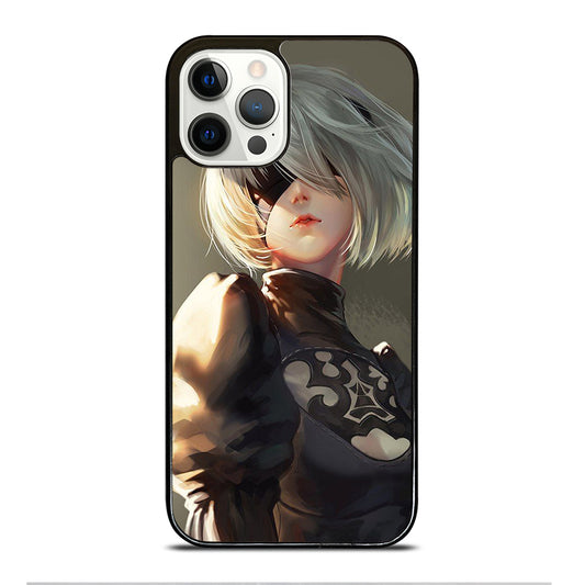 NIER AUTOMATA 2B FACE ANIME iPhone 12 Pro Case Cover
