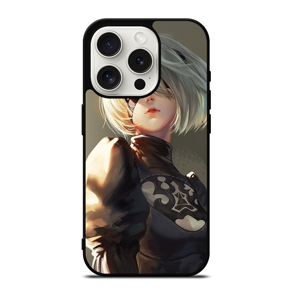 NIER AUTOMATA 2B FACE ANIME iPhone 15 Pro Case Cover
