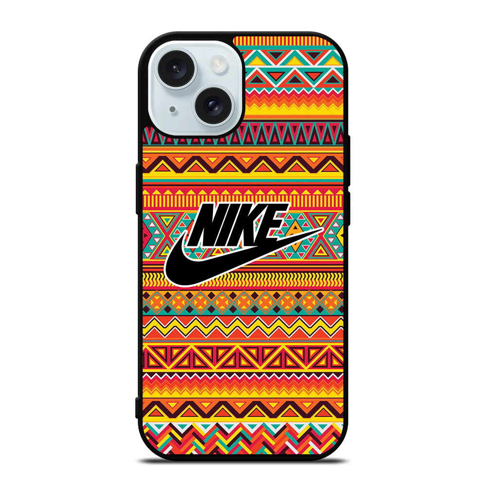 NIKE AZTEC LOGO 4 iPhone 15 Case Cover