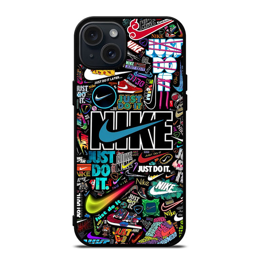 NIKE LOGO PATTERN iPhone 15 Plus Case Cover