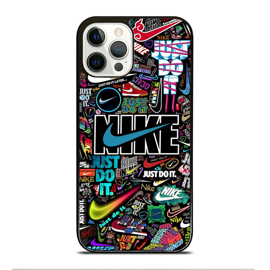 NIKE LOGO PATTERN iPhone 12 Pro Case Cover