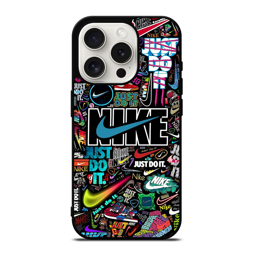 NIKE LOGO PATTERN iPhone 15 Pro Case Cover