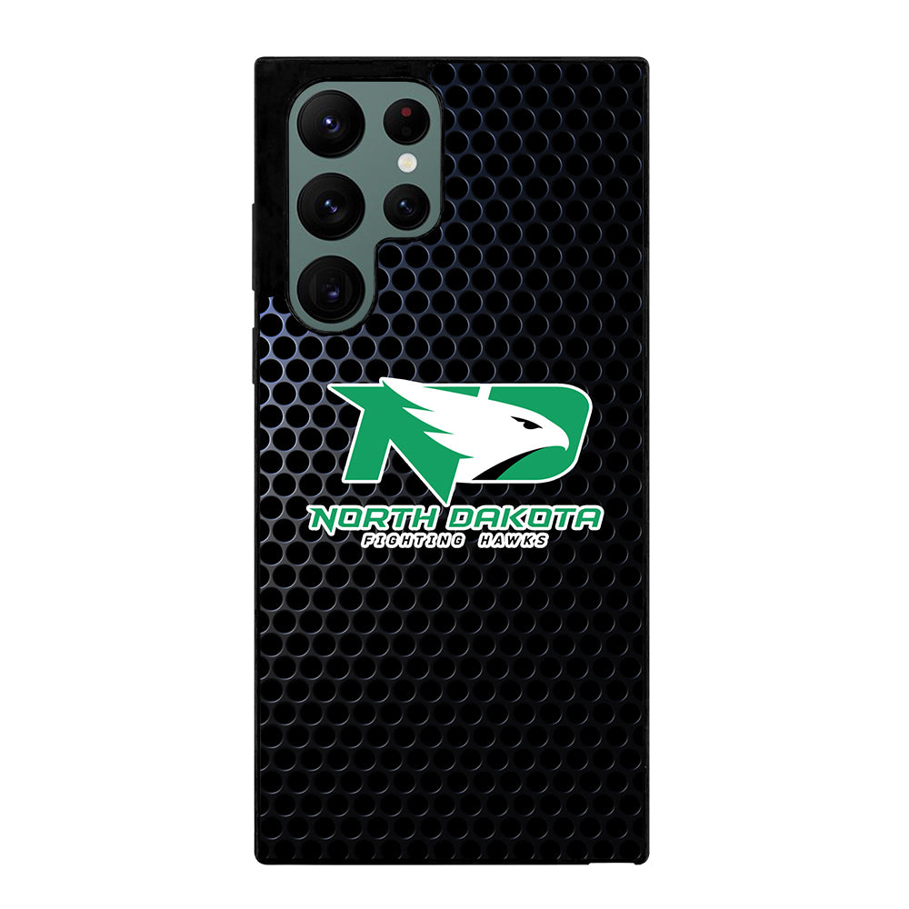 NORTH DAKOTA FIGHTING HAWKS METAL LOGO Samsung Galaxy S22 Ultra Case Cover