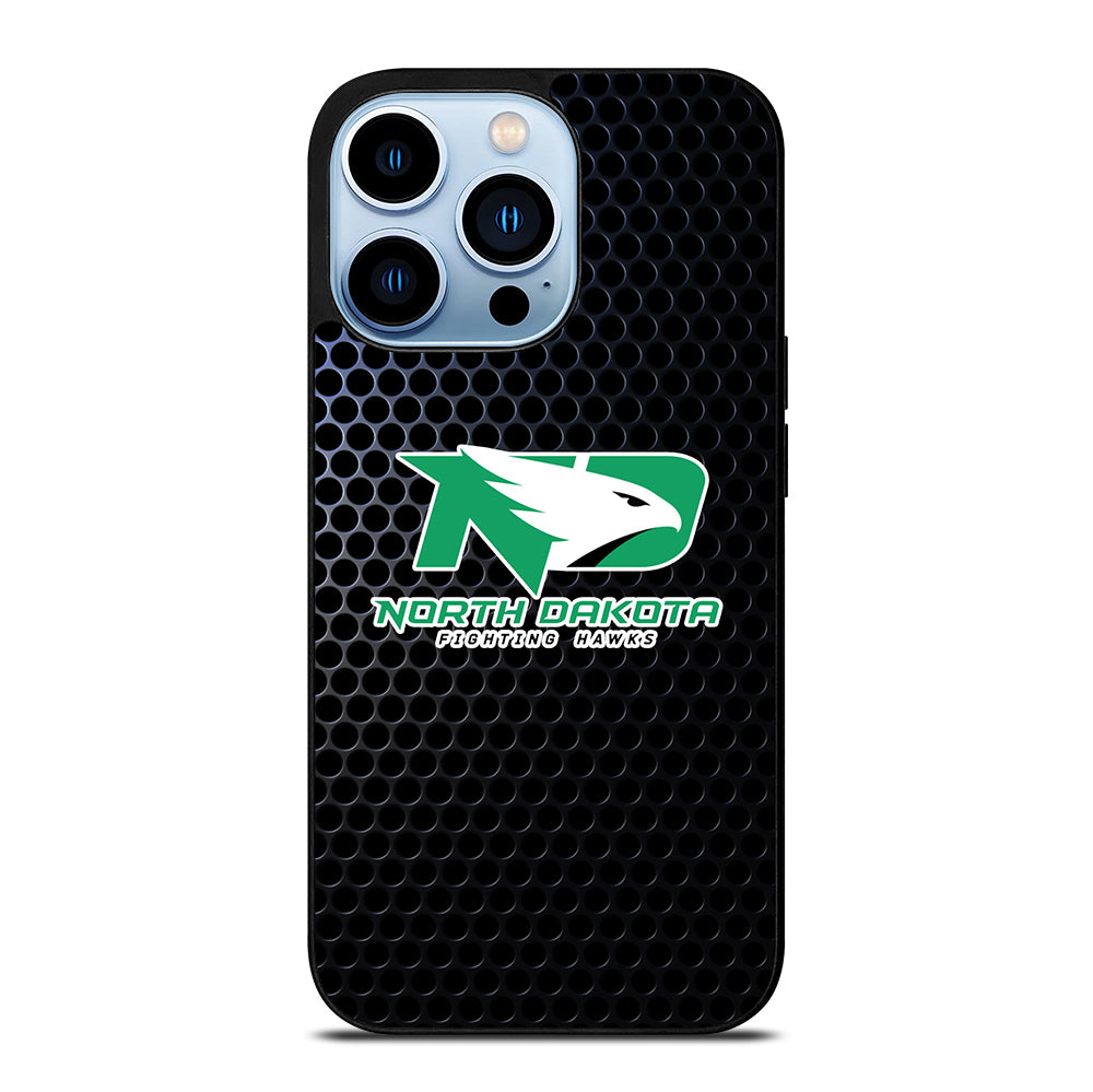 NORTH DAKOTA FIGHTING HAWKS METAL LOGO iPhone 13 Pro Max Case Cover