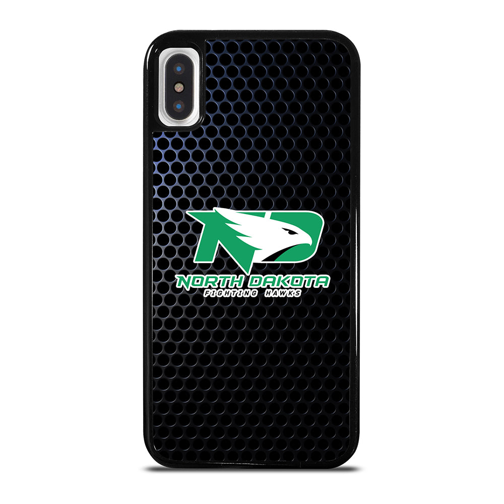 NORTH DAKOTA FIGHTING HAWKS METAL LOGO iPhone X / XS Case Cover