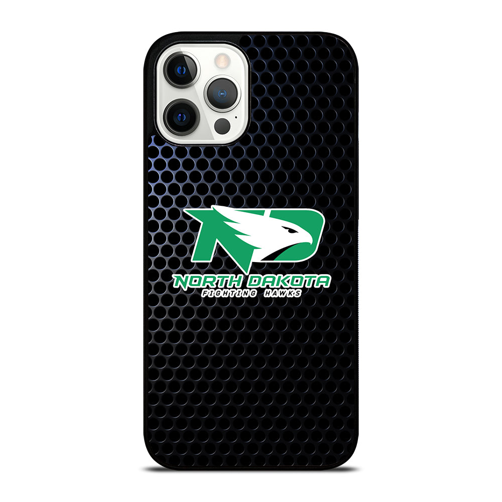 NORTH DAKOTA FIGHTING HAWKS METAL LOGO iPhone 12 Pro Max Case Cover