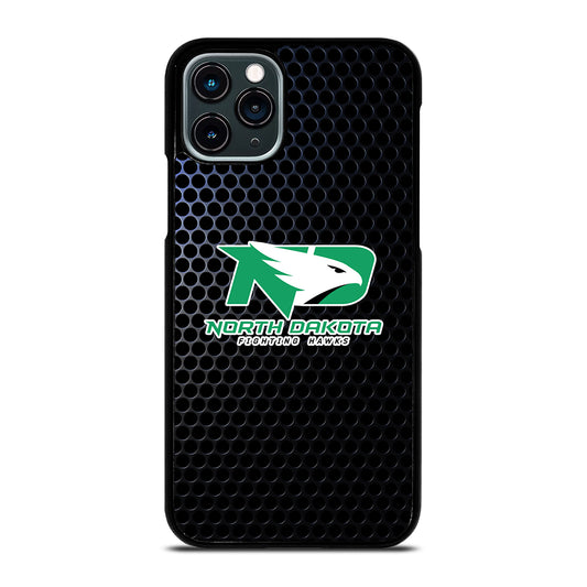 NORTH DAKOTA FIGHTING HAWKS METAL LOGO iPhone 11 Pro Case Cover