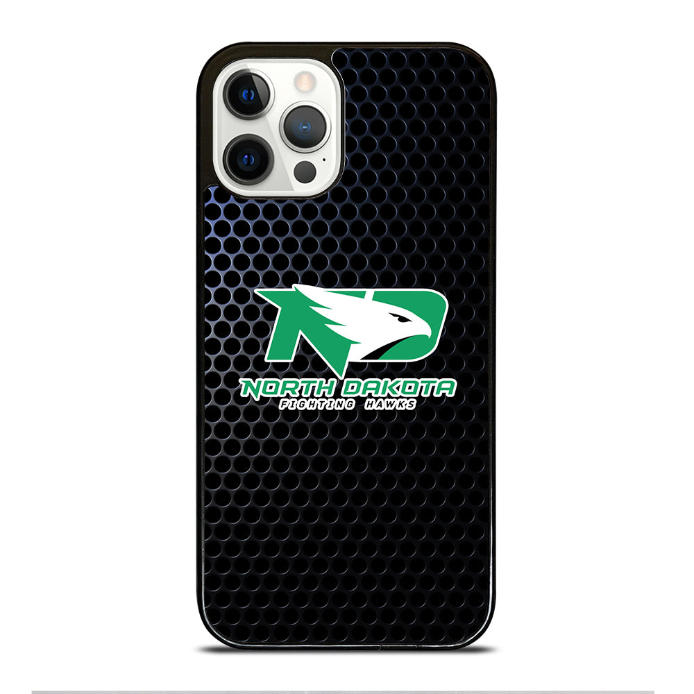 NORTH DAKOTA FIGHTING HAWKS METAL LOGO iPhone 12 Pro Case Cover