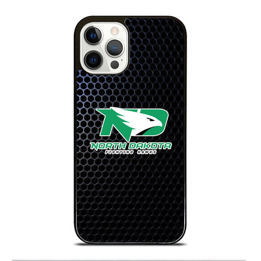 NORTH DAKOTA FIGHTING HAWKS METAL LOGO iPhone 12 Pro Case Cover