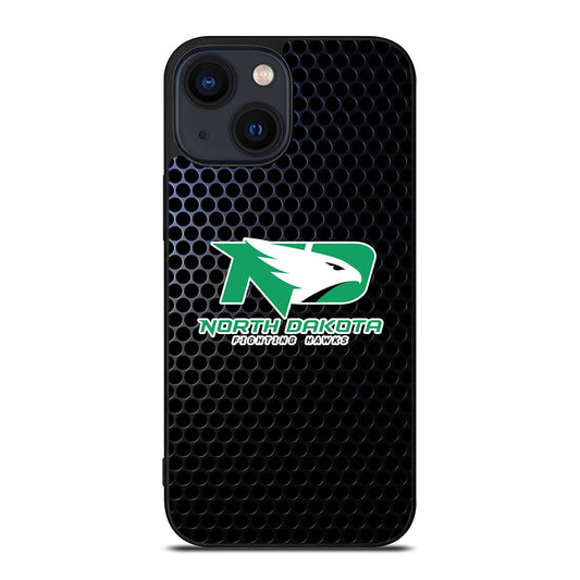 NORTH DAKOTA FIGHTING HAWKS METAL LOGO iPhone 14 Plus Case Cover