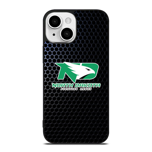 NORTH DAKOTA FIGHTING HAWKS METAL LOGO iPhone 13 Mini Case Cover