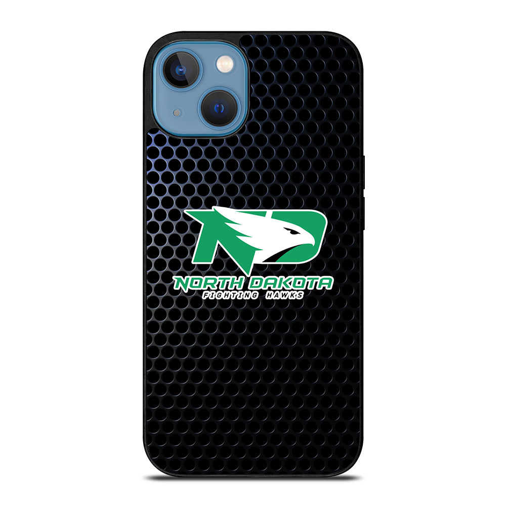 NORTH DAKOTA FIGHTING HAWKS METAL LOGO iPhone 13 Case Cover