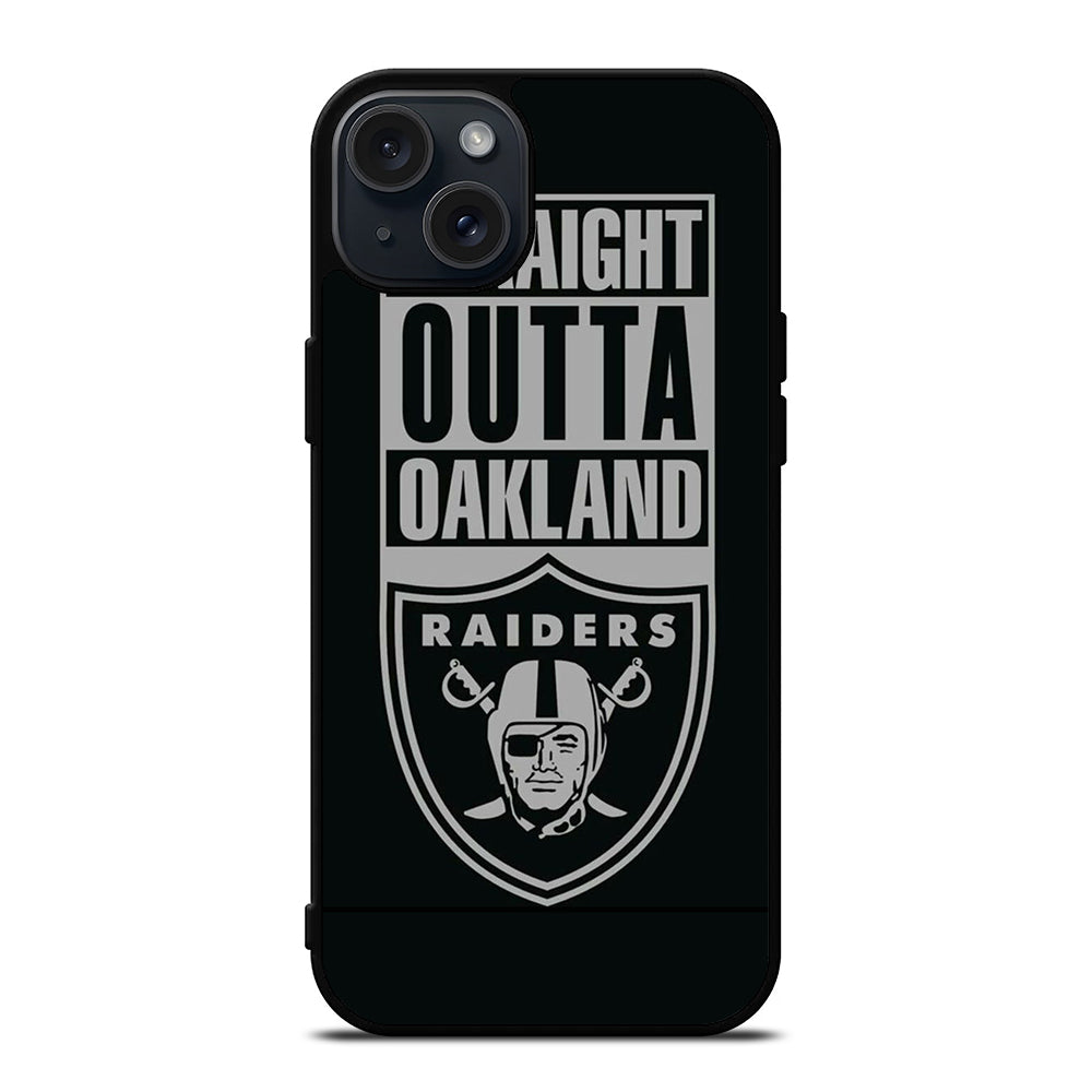 OAKLAND RAIDERS LOGO BLACK iPhone 15 Plus Case Cover